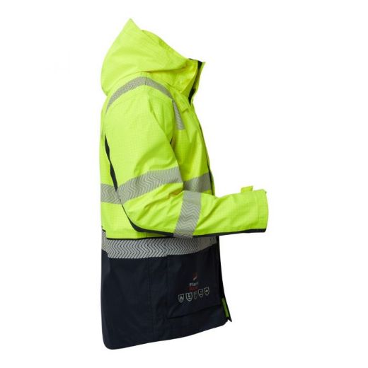 Picture of FLAME BUSTER FR HI VIS WET WEATHER 3 IN 1 SEGMENTED REFLECTIVE JACKET